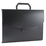 Портфель пластиковый " Бюрократ " А4 13 отделений, черный, пластик 0,7мм