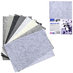 Фетр цветной " Mazari " А4 8л 8цв 1мм Серый ассорти, мягкий, пластиковый пакет, европодвес