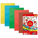 Фетр цветной " deVente " А4 5л 5цв 1мм Яркие цвета, самоклеящийся, пластиковый пакет, европодвес
