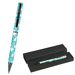 Ручка подарочная шариковая автоматическая " Bruno Visconti " Dolce vita, Магнолия, синяя 0,7мм, толщина письма 0,5мм, поворотный механизм, металлический корпус, покрытие прозрачный лак, цвет корпуса multicolor, металлический наконечник, металлический клип