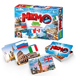 Игра карточная " Русский стиль " Фото-мемо. Флаги и страны, состав: 34 карточки, картонная упаковка, 16,4*11,5*2,4см