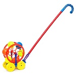 Каталка пластиковая " Karolina toys " Карусель, ручка 70см