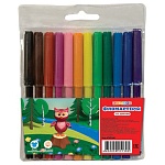 Фломастеры " Цветик " 12цв круглые, вентилируемый колпачок, ПВХ, европодвес