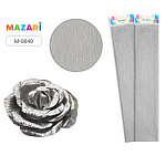 Бумага крепированная " Mazari " 50*250см 17гр серебристая