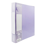 Папка 2 кольца " KWELT " А4 40мм Premium Pastel, лаванда, пластик 0,7мм, бумажная вставка во внешний кармашек, внутренний карман, индивидуальный штрихкод