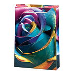 Пакет бумажный " Мир открыток " 13,5*18*6см Разноцветная роза, ламинированный