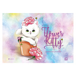 Альбом А4 24л " Lamark " Flower kitty, склейка, обложка- мелованный картон, выборочный уф-лак, конгрев, блок- офсет 100г/м2