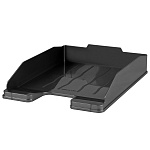 Лоток для бумаг горизонтальный пластиковый " Стамм " Эксперт, черный
