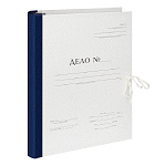 Короб архивный бумвинил на 2х завязках " deVente " А4 70мм, Форма 21, синий, с гребешками, 4 отверстия