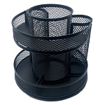 Подставка " KWELT " 7 отделений, d=16см, h=16см, вращающаяся, металлическая, сетчатая, черная, картонная упаковка