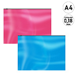 Набор папок на молнии " Erich Krause " A4 4шт Zip Glossy Bubble Gum арома, ассорти, пластик 0,18мм, текстура поверхности- зеркало, непрозрачная