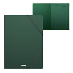 Папка на резинках " Erich Krause " А4 Matt Classic зеленая, толщина -30мм, пластик -0,6мм, текстура поверхности - песок