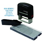 Штамп самонаборный автоматический " deVente " 5-строчный, 4 строки 22*58мм, корпус черный, 2 кассы, пинцет, в комплекте, блистер