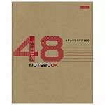 Тетрадь А5 48л " Hatber " КРАФТ клетка, офсет, на скобе, обложка- мелованный картон