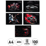 Альбом А4 48л спираль " Светоч " Скорость (ассорти), обложка - мелованный картон, блок-офсет- 100г/м2, 5 дизайнов в коробке