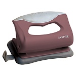 Дырокол на 10л " deVente " Marandi пластиковый, противоскользящая каучуковая вставка, встроенная линейка со шкалой, пыльная роза