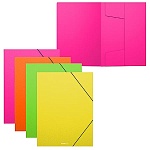 Папка на резинках " Erich Krause " МАЛЫЙ ФОРМАТ А5+ Matt Neon ассорти, пластик 0,60мм, текстура поверхности- песок, непрозрачная