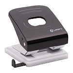 Дырокол на 30л " Lamark " Mettallic металлический, встроенная линейка, черный