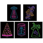 Тетрадь А5 48л клетка " Эксмо " Dreams!, офсет, на скобе, обложка - мелованный картон, выборочный УФ-лак, пантонная печать, скругленные углы, 5 дизайнов в спайке