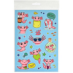 Наклейки " Феникс " А5 Мемы. Аксолотль