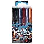 Набор текстовыделителей 6цв, 1-4мм, Витраж " Феникс " пластиковая упаковка, европодвес