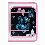 Папка для труда " Пчелка " А4 (325*230*25мм) ПТР-1 Beauty butterfly, молния вокруг, с уголком, пластик