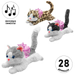 Мягкая игрушка " KWELT " Кошка, 28см, ассорти (без возможности выбора цвета), звуковые эффекты