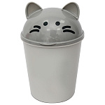 Контейнер для мусора " Attomex " Ghost Meow, 1,5л, 17*11,5*8см, серый, пластиковая