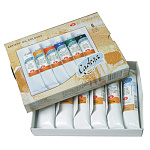 Краски масляные художественные " Ладога "  6цв по 46мл, в тубах, картонная упаковка