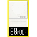 Ценник картонный 55*90мм с 2-мя цифрами на бутылку 80шт/уп цвет желтый