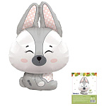 Шар фольгированный фигурный " Браво " 32"/81см Волшебный лес, Зайчик