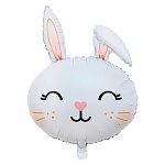 Шар фольгированный фигурный " Браво " 27"/54*68см Зайчик улыбающийся
