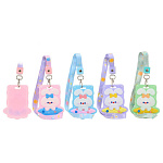 Бейдж " Basir " 105*85мм Зайка, зажим с лентой, вертикальный, фигурный, цветной ассорти, 4 дизайна, пластик