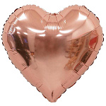 Шар фольгированный " Браво " 18"/46см Сердце Шампань