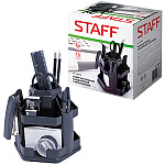 Канцелярский набор Офисный, 14 предметов, вращающаяся конструкция, черный