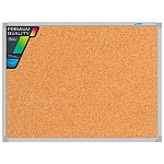 Доска пробковая " Hatber " 45*60см в рамке из алюминиевого профиля, кнопки в комплекте