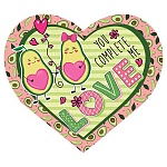 Открытка " Мир открыток " 2-46 Love. Влюбленные авокадо, 297*159мм, блестки, рельеф, текст