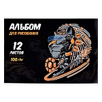 Альбом А4 12л " Феникс " Лев, на скобе, обложка- мелованный картон, УФ-лак, блок- офсет 100г/м2