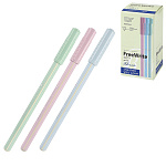 Ручка шариковая " Bruno Visconti " FreeWrite Zefir, синяя 0,7мм, толщина письма 0,5мм, пластиковый корпус, цвет корпуса - ассорти, колпачок с клипом, одноразовая, картонная упаковка