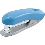 Степлер №10 на 10л " deVente " Neon 100скоб пластиковый, встроенный антистеплер, один режим скрепления скоб, глубина закладки бумаги 43мм, металлический механизм подачи скоб, неоновый голубой, картонная упаковка
