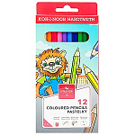 Карандаши цветные деревянные Львенок 12цв " Koh-i-Noor " шестигранные, картонная упаковка, европодвес