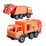 Машинка " Лена " Мусоровоз, 3 осн, пластик, 45*18*22см, ассорти (без возможности выбора цвета), в сетке