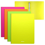 Папка 4 кольца " Erich Krause " А4 24мм Matt Neon ассорти, пластик 0,60мм, с текстурой поверхности " песок "