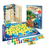 Игра настольная " Русский стиль " Пиратский остров, состав: игровое поле 71*50см, фишки - 8шт, кубик, карточки - 50шт, правила игры, от 6-10лет, пакет