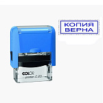 Штамп стандартный " Colop " Копия верна, цвет корпуса синий, Printer C20
