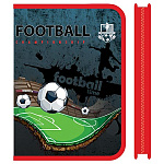 Папка " Пчелка " МАЛЫЙ ФОРМАТ А5-04 (230*180*25мм) молния вокруг Улетный футбол, печать на пластике