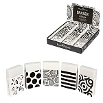 Ластик " Bruno Visconti " ArtGraphix.Black&White, белый, прямоугольный, синтетический каучук, картонный дисплей