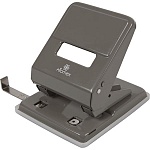 Дырокол на 45л " Attomex " металлический, встроенная линейка, серый