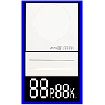 Ценник картонный 55*90мм с 2-мя цифрами на бутылку 80шт/уп цвет синий