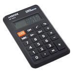 Калькулятор карманный 12 разрядов " deVente " DP-1612, 69*114*14мм, батарея, черный